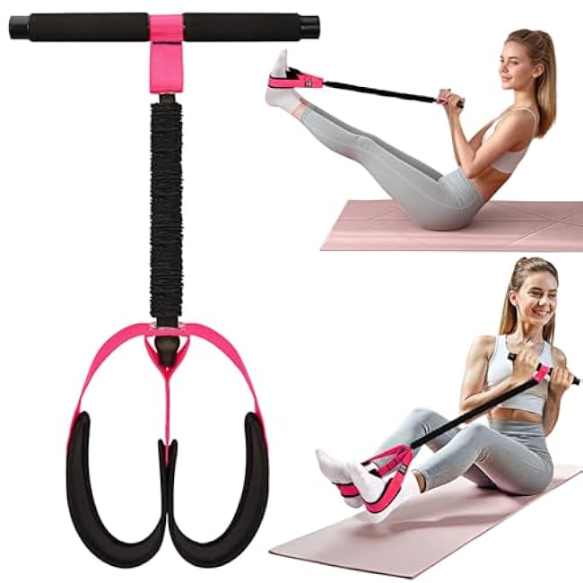 Resistance Band, Foot Pedal Resistance Band with Handle, Exercise Bands for Sit-ups, Home Gym Fitness Equipment, Natural Latex Fitness Bands for Abdomen, Waist, Arm, Leg Slimming Training