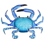 anso Escultura de pared de cangrejo, adorno de metal, manualidades, para jardín, granja, estante