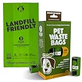 Doggy Do Good Landfill-Friendly Poop Bags | Dog Waste Bags Made with 50% Recycled Plastic + 15% Biobased Material | Unscented, Thick, Leak-Proof, Easy Open | Standard Size | 180 Count