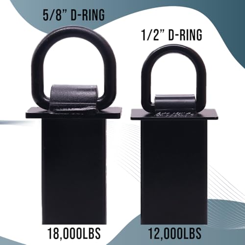 Boxer Heavy Duty Adjustable Stake Pocket D Ring Tie Down - 18,000LBS Breaking Strength - 4 Pack– for Flatbed Trucks and Utility Trailers for Standard 2x4” Stake Pocket