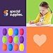 Special Supplies Egg Pen-Pencil Grips for Kids and Adults Colorful, Cushioned Holders for Handwriting, Drawing, Coloring - Ergonomic Right or Left-Handed Use - Reusable (12-Pack)