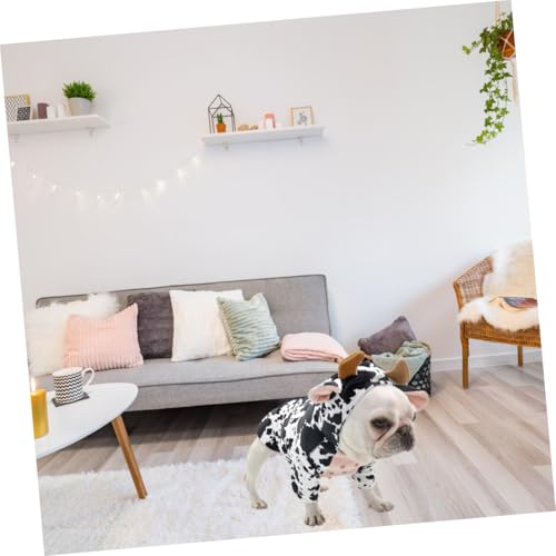 Disfraz de vaca para perro talla M otoño invierno miniatura 4