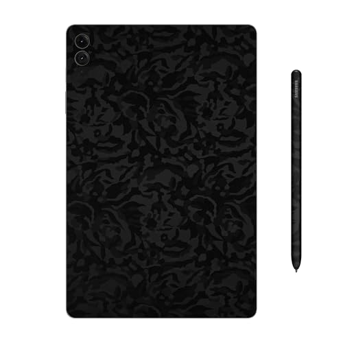 Image of Capes Tablet Skins Compatible with Samsung Galaxy Tab S9 FE Plus | Ultra-Thin Protective Film | Anti-Scratch Vinyl Decal Skin | Not Case /Cover (Black Camo, Back Skin + S Pen Skin)