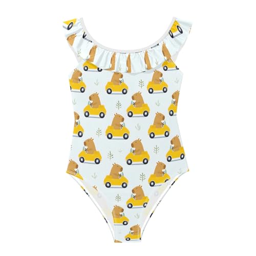 Bañador de capibara para niñas que evita rozaduras en la playa traje de una pieza