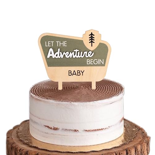 Let The Adventure Begin Baby Shower Cake Topper
