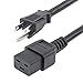 StarTech.com 3ft (1m) Heavy Duty Power Cord, NEMA 5-15P to C19 AC Power Cord, 15A 125V, 14AWG, Computer Power Cord, Heavy Gauge Power Cable for PDUs and Network Equipment, UL Listed (PXT515C19143)