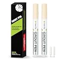 Grout Pen Beige Grout Cleaner - 2 Pack - Grout Sealer Removal Tool Repairt Kit, Quick Drying and Waterproof Grout Tile Marker for Tile Floors - Beige, 3mm Tip