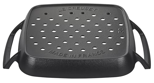 Image of Le Creuset Enameled Cast Iron Square Grill Basket, 12 inch