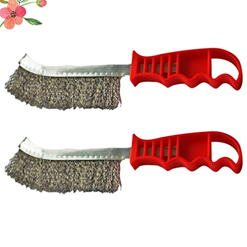 2 Peças Escova De Arame Para Churrasco Goma De Limpeza De Carro Raspador De Grelha Escova Para Limpa