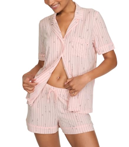 Image of Victoria's Secret Women's Modal Pajama Set, Short Sleeve Button Down Shirt & Shorts