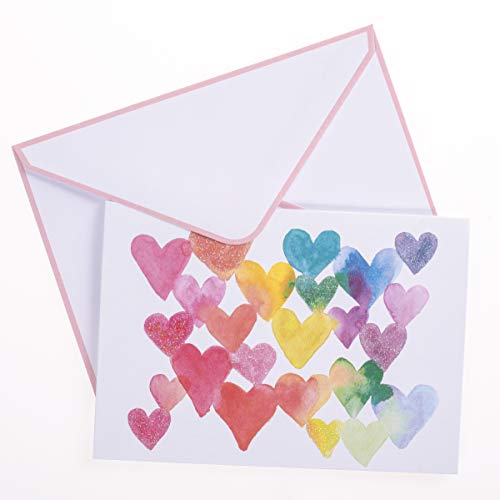 Image of Graphique Boxed Cards, Love in Color - Includes 16 Cards with Matching Envelopes and Storage Box, Cute Stationery Made on Durable Cardstock, Cards Measure 3.25 inch x 4.75 inch