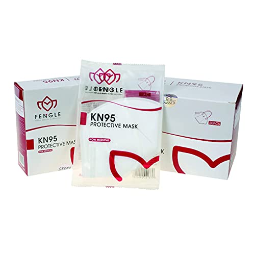 Mascara Proteção Respiratória Com Elástico Duplo Fengle - Pacote com 10 Unidades Lacradas