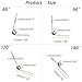 60pcs Torsion Spring Assortment, 60/90/120/180 Degree 304 Stainless Steel Torsional Springs for Repair Maintenance Project DIY Woodworking
