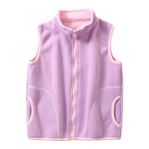 ANIMQUE Kinder Jungen Mädchen Fleeceweste Stehkragen...