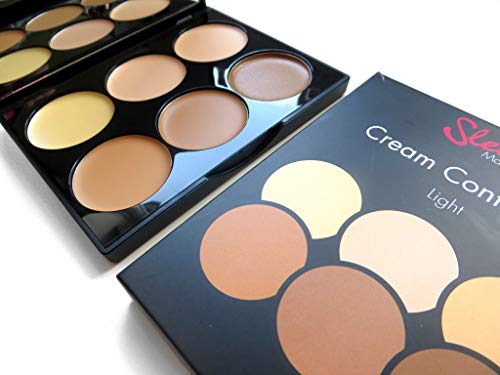 Sleek-MakeUP-Contour-and-Highlighting-Makeup-Kit-FoundationConcealer-Palette-Cruelty-Free-Hypoallergenic-for-LightFair-Skin-Tones-12g042oz