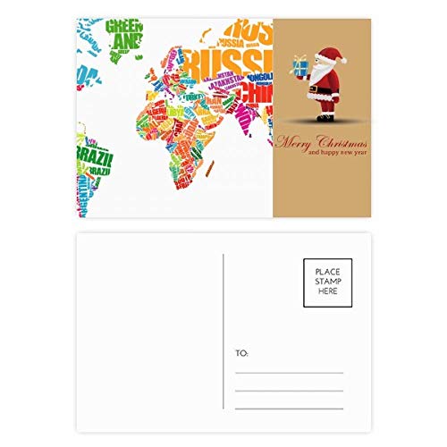 Cartes postales du Père Noël pour calendrier de l'Avent et cadeaux en lot de 20
