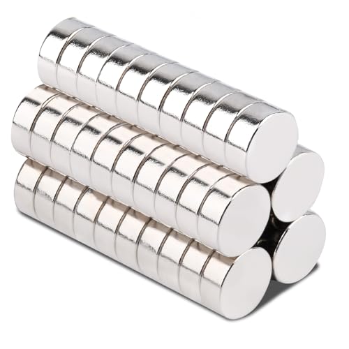 Aenienoe 50 stycken minimagneter, starka neodymmagneter 8 x 3 mm, små magneter runda för anslagstavla, magnettavla, kylskåp, whiteboard, hantverk foton, starka magneter