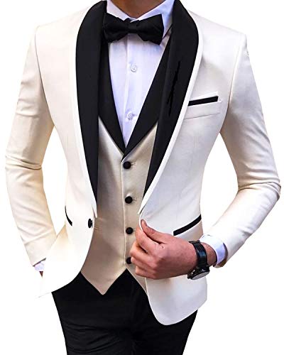Wemaliyzd Men's Suit Jacket Slim Fit Shawl Lapel One Button Dress Suit Coat for Wedding, Party2
