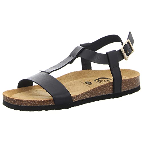 Sandales Beta Noir PLAKTON 186150 avec semelle anatomique en liège