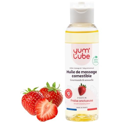 Yum'Lube | Massageöl Sexöl Essbar Erdbeere - Erotik-wellness & Massage - Tantra Massage Oil - Massageöl Öl Sex - Massage Oils For Date Night - Erotik-massageöle Muskelentspannung - Körperöl Mit Duft