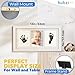 Bubzi Co Baby Handprint Kit & Footprint Photo Frame for Newborn Girls and Boys, Unique Baby Shower Gifts Set for Registry, Memorable Keepsake Decorations for Room Wall or Nursery Decor (White)