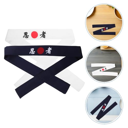 Disfraz de chef japonés con diadema de chef ninja Healeved 7