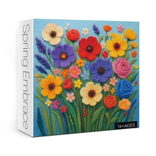 Colorful Flower Plant Puzzles for Adults 1000 Pieces Nature, Beautiful Spring Floral Art Jigsaw Puzzles, Pretty Challenging Rose Puzzle