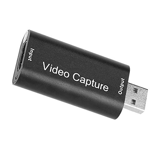 Hilitand Game Capture Card, USB 2.0 to HDMI HD 1080P@60fps Video Capture Card Adapter Recorder Box for PC Computer Live Broadcast