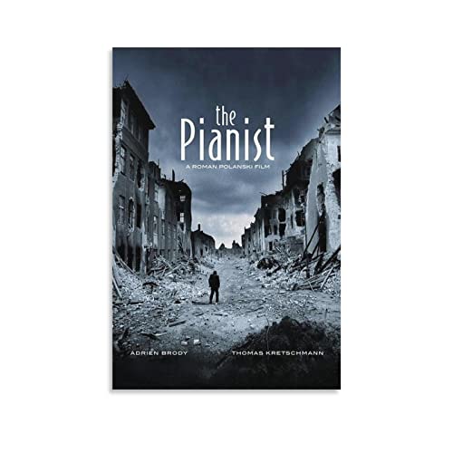 Poster del film della biografia del pianista Guerra Dramma Poster decorativo su tela, decorazione da parete, soggiorno, camera da letto, 40 x 60 cm