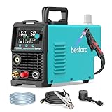 bestarc Plasma Cutter, [Pilot Arc][Large LED Display][Air Sensor] 50A bestarc Plasma Cutter Machine 110/220V Dual Voltage, 1/2'' Clean Cut 3/4 Inch Max Cut, Post Flow Mesh, 2T/4T for Beginners DIY