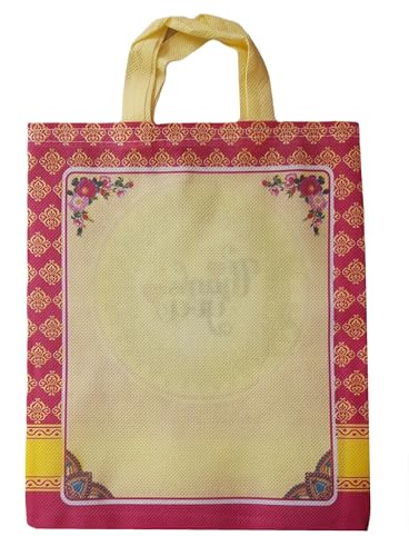 Image of Return Gift Bag (Thank You Bags) / Birthday Party Return Bag /Wedding Gift Bag (Thamboolam Bags) - Medium Size (9x11) for Birthday, Wedding, Anniversary - Pack of 20, Pink