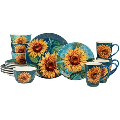 Certified International Golden Sunflowers Dinnerware Set Cover