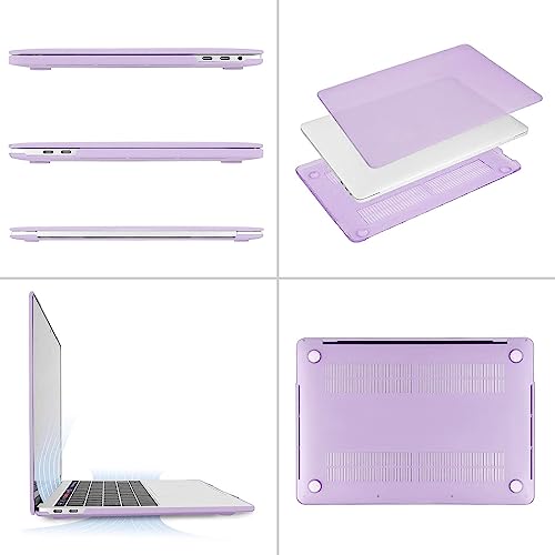 Image of MOSISO Compatible with MacBook Pro 13 inch Case M2 2025, 2024, 2023, 2022-2016 A2338 M1 A2251 A2289 A2159 A1989 A1708 A1706, Plastic Hard Shell&Keyboard Cover&Screen Film&Storage Bag, Light Purple