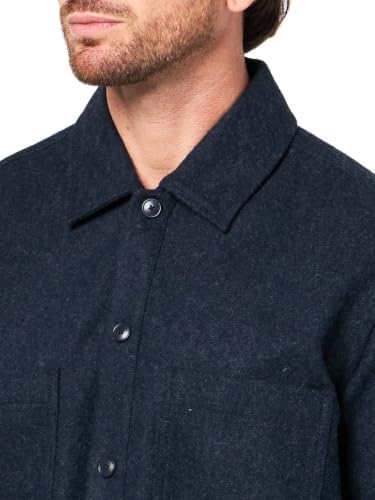 BOSS, Garment Dyed Twill Overshirt, Navy Zone, M - 2