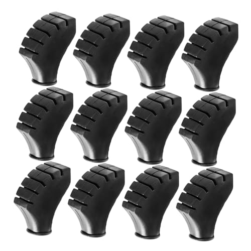NOLITOY 12 Piezas Puntas de Goma para Bastones de Senderismo de Protectores Reemplazables de Caucho para Bastones de Trekking Accesorios Resistentes para Exterior Camping y Montañismo