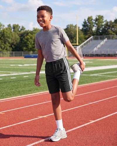 Image of 5 Pack Boys' Mesh Athletic Shorts Basketball Kids Soccer Sports Pockets