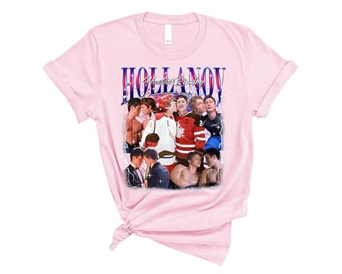 Heated Hockey Rivalry Love T Shirt Retro Romance Sports Theme Casual Short Sleeve Street Style Tee (Pink, Adult Large)