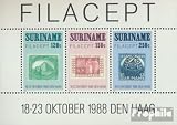 Suriname Prophila Collection Suriname Block 48 (Completa Edizione) MNH ** MNH 1988 Esposizione di francobolli (Francobolli per i Collezionisti) Francobollo sul Francobollo