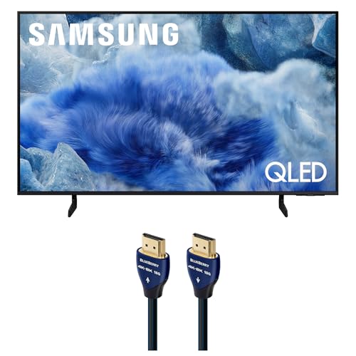 Samsung QN43Q8FAAFXZA 43 Inch Class QLED Q8F 4K Vision AI Smart TV with an AudioQuest Blueberry 2.25M 18G 4K-8K HDMI Digital Cable (2025)