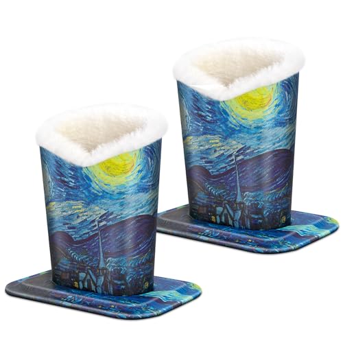 Image of Pack of 2 Plush Lined Eyeglasses Holder Stand Protective Glasses Case For Desks Or Nightstands