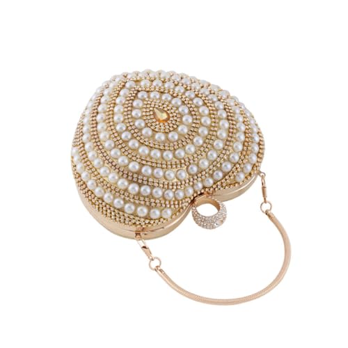 Pochette soirée cœur en cristaux pour briller lors de votre grand bal