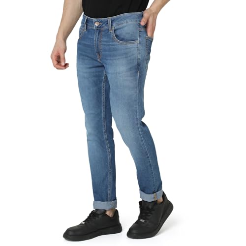 Image of Spykar Men's Skinny Fit Low-Rise Casual Jeans