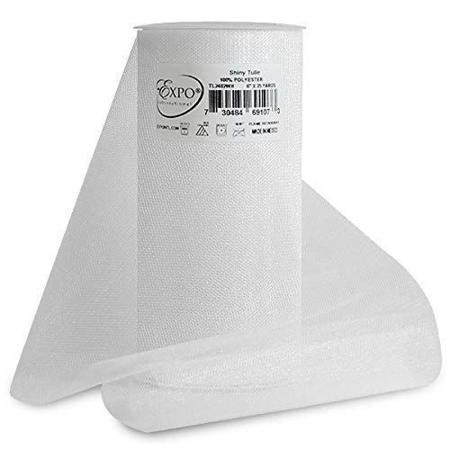 Expo InternationalShiny Tulle Spool of 25-Yard, White