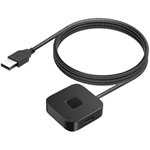 LICAEVEY Desktop USB Fingerprint Reader for Wins 10 11, 360 Degree Touch Fast Matching Biometric Fingerprint Scanner for PC Black