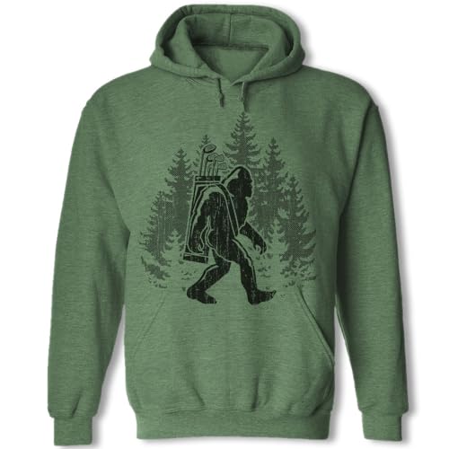 Bigfoot Golfer Hoodie - Funny Sasquatch Golfing Hoody - Bigfoot Golf silhouette Sweatshirt - Heavy Blend Sweater - HA176 Multicolor
