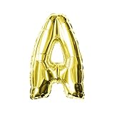 Lieferumfang: 1x wunderschöner Folienluftballon in Buchstaben Form sowie Stern und Herz Form mit metallischen Glanz - Buchstaben und Form wählbar (A, B, C, D, E, ... X, Y, Z, Stern, Herz)