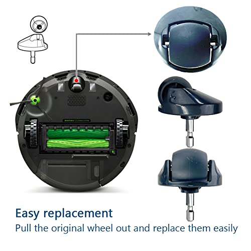 Conjunto de bola de rodízio de roda dianteira de substituição Ytaland compatível com todos os aspira