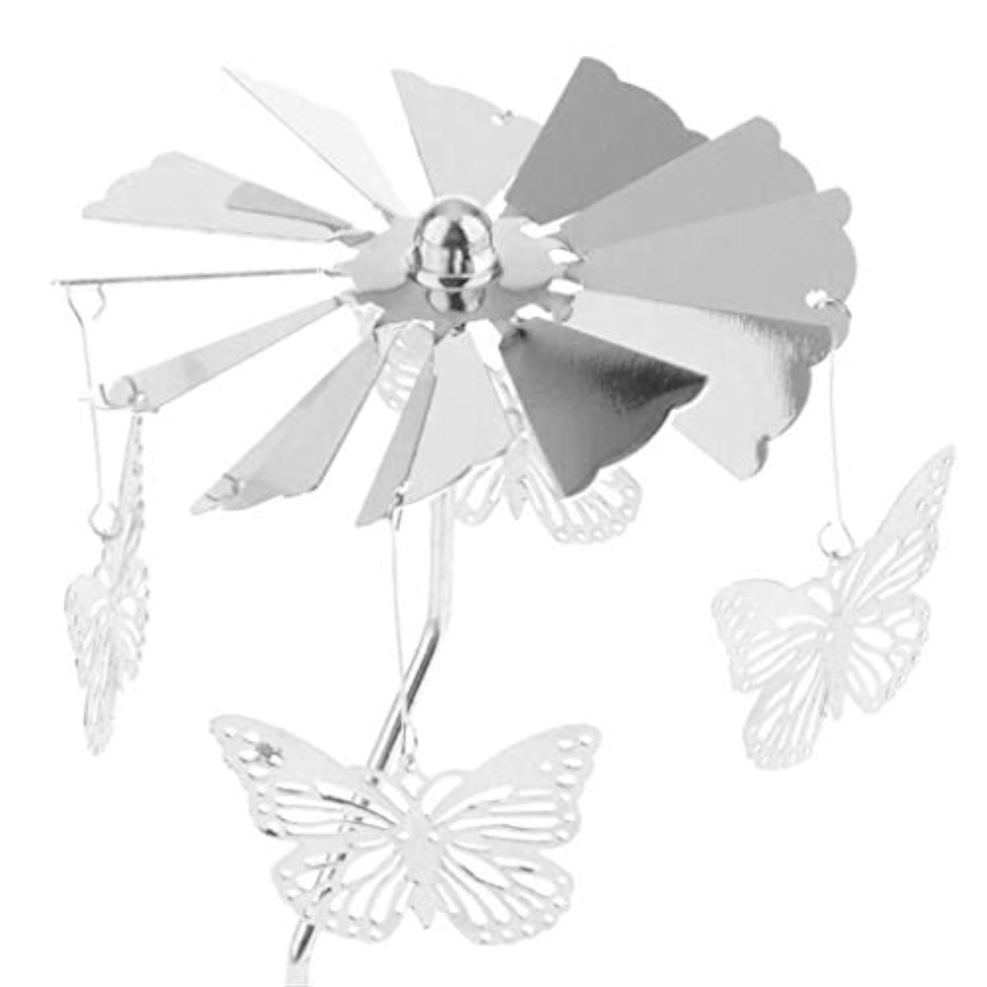2x Christmas Decor Rotating Candle Tea Light Holder Candlestick Butterfly