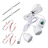 YIZITU Faltbarer 5 V USB-Schreibtischventilator mit Haken für Fleischläden, Camping und Versammlungen im Freien, leiser Betrieb, kommerzielle Küche, zum Aufhängen