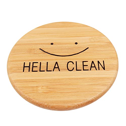 Hsthe Sea Bambus-Geschirrspüler-Magnet Clean Dirty – Schmutziger Magnet für Geschirrspüler, schmutzig, spülmaschinenfest, sauberer und schmutziger Geschirrspüler-Magnet, Geschirrspüler-Schild